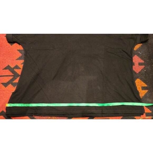 NEW Short-Sleeve Black V-Neck T-Shirt XXL Polyester Blend Stretchy Fabric - Picture 12 of 16